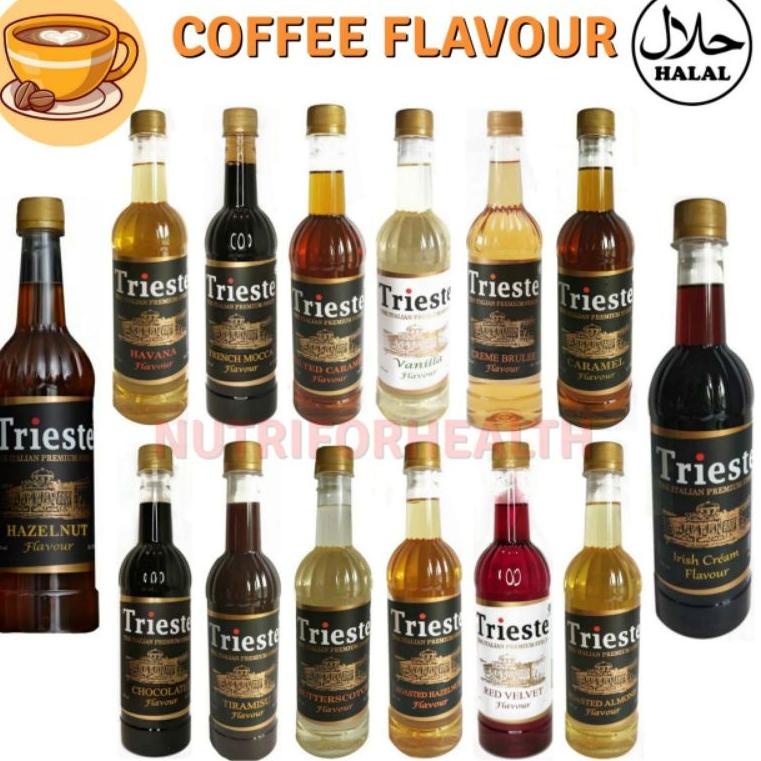 

Dijamin Murah || QnO (650ml) Trieste Syrup HALAL Caramel Creme Brulee Hazelnut Almond Red Velvet Butterscoth Mocca Coklat ||Getpromo