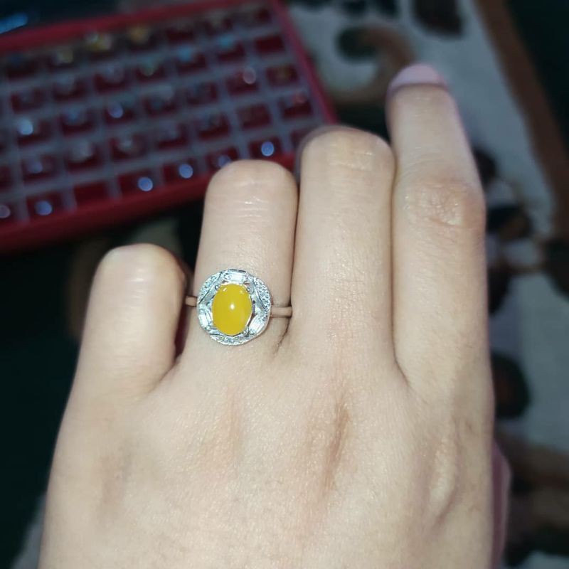 cincin akik kuning wanita hiriz syarafusyams