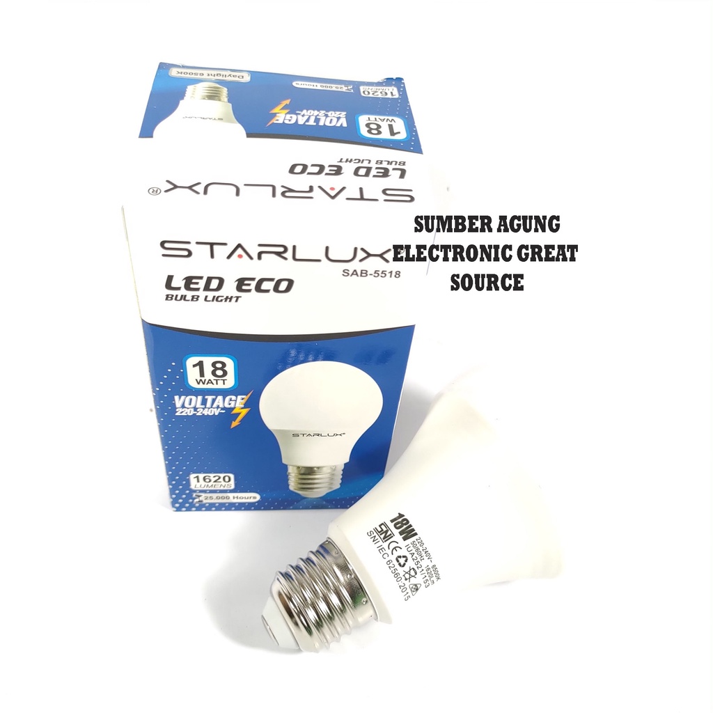 Lampu LED Eco 18W Starlux 18 Watt 220V 240V Super Terang 1620Lumens