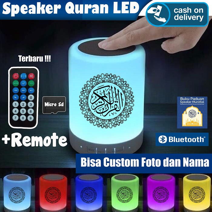 Speaker Quran Lampu LED 30 Juz Murottal + Bluetooth + Chip Memory Speaker Quran Bisa COD