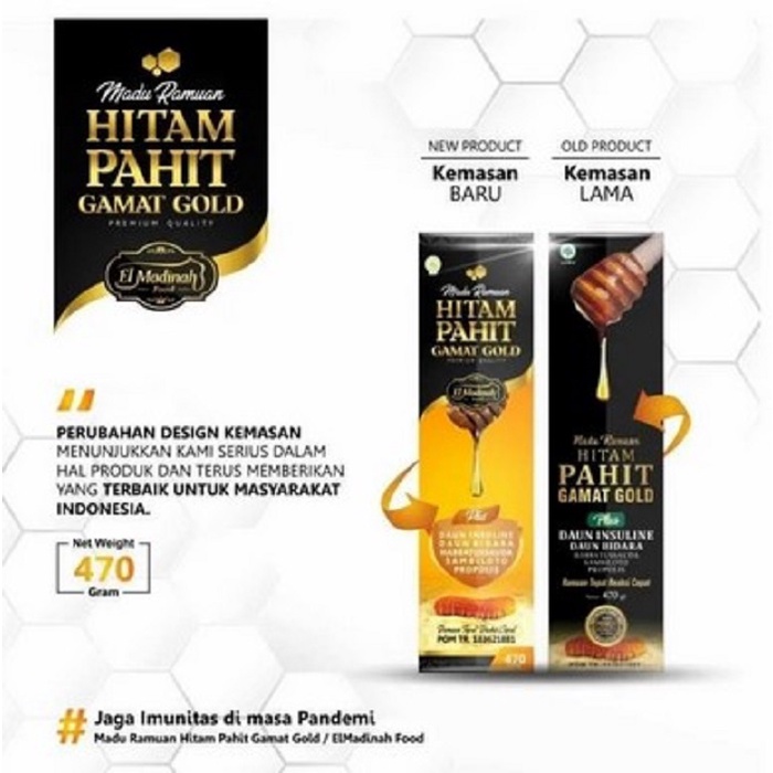 

Madu hitam pahit gamat gold