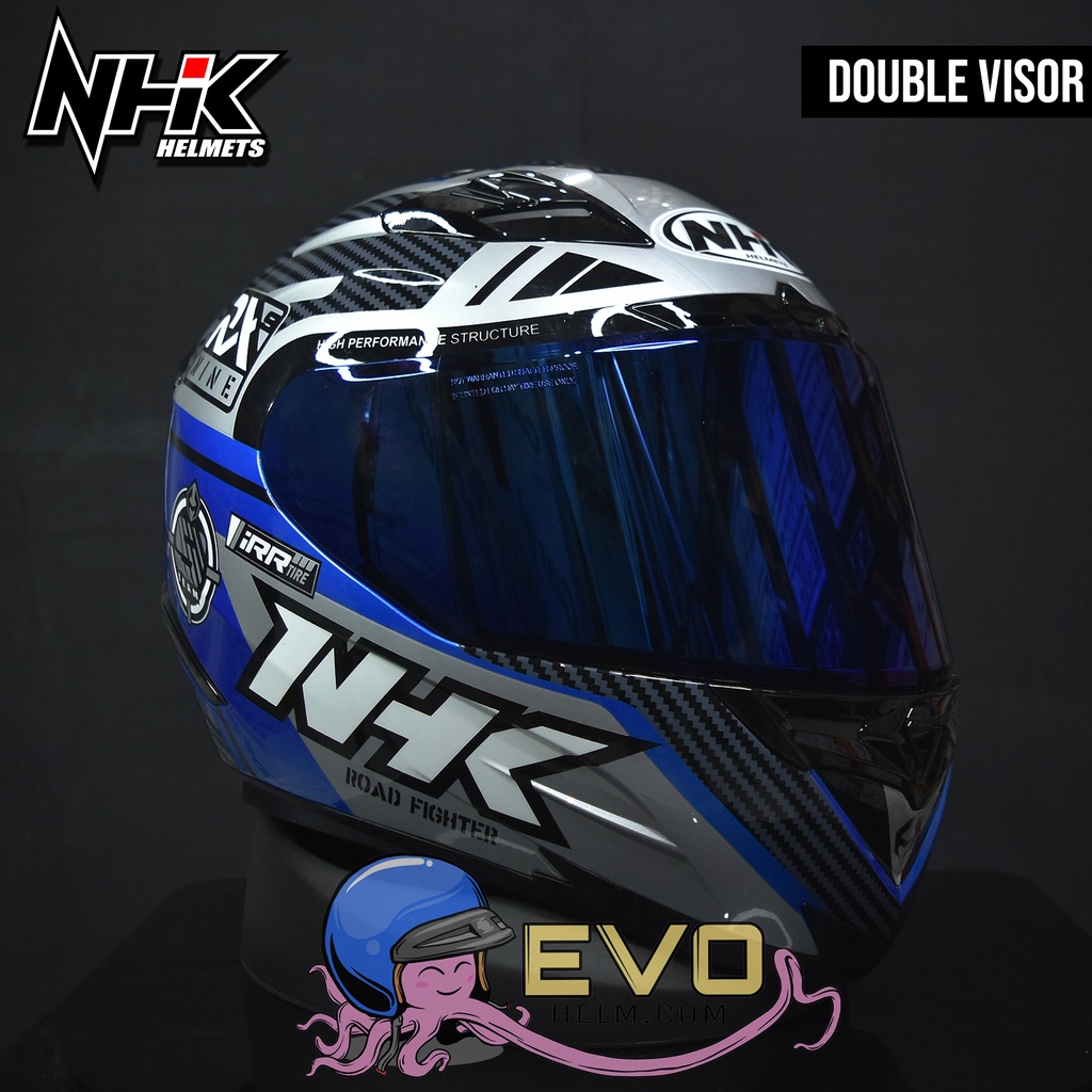 HELM NHK RX9 RACER RED DOFF PAKET GANTENG ORIGINAL - HELM NHK RX9 VISOR IRIDIUM RACER BLACK DOFF/RED