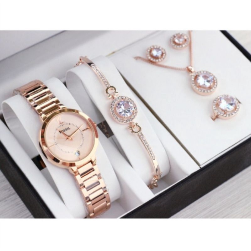 Jam Tangan Wanita Fashion / Jam Tangan F0S1L Wanita / Jam Tangan Full Set / Jam Tangan Terlaris