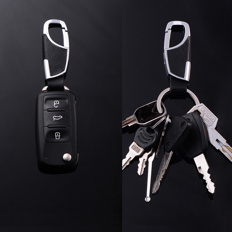 G025 | Gantungan Kunci Bahan Kulit / Aksesoris Kunci Logam Mobil Sepeda Motor Luxury