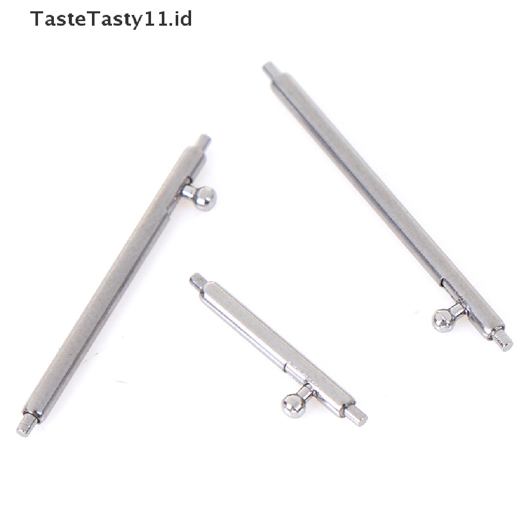 10pcs Pin Bar Strap Jam Tangan Bahan Stainless Steel Ukuran 12-24mm