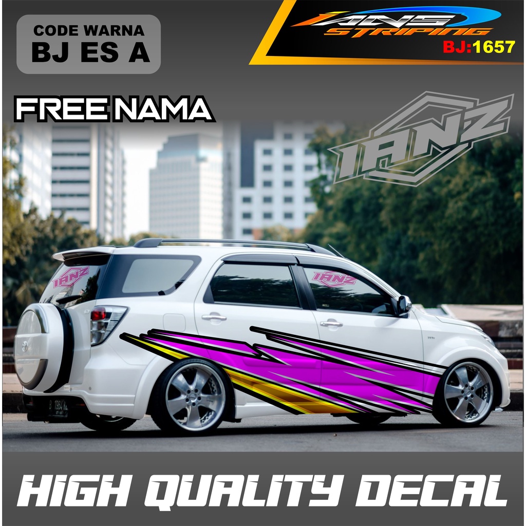 DECAL STICKER MOBIL TERIOS TERBARU / VARIASI STICKER DECAL MOBIL AVANZA XENIA INNOVA / DECAL STIKER