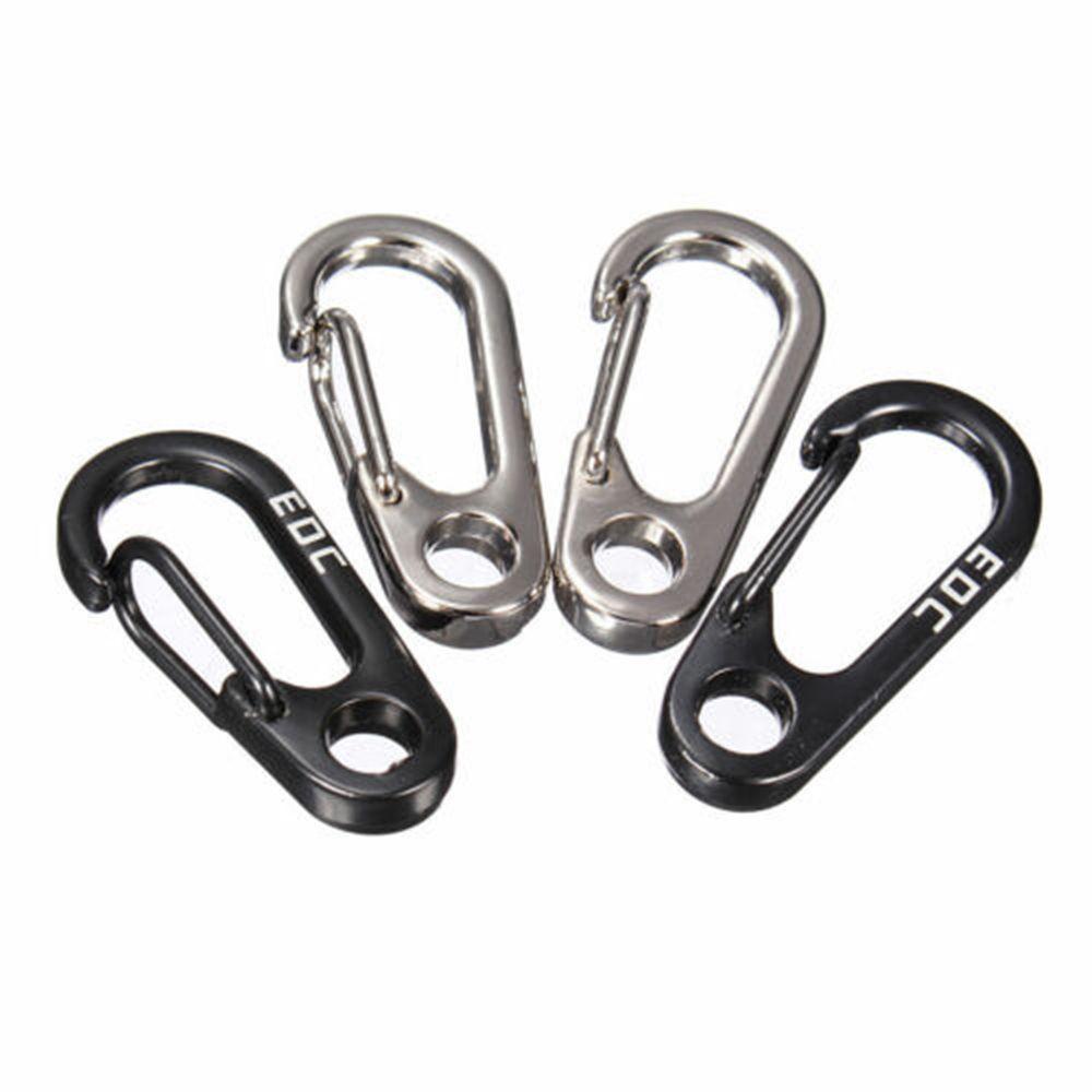 Nanas 2/4pcs D Carabiner MIni Aluminium Alloy Kait Luar Ruangan Safety Travel Tools Camping Keyring