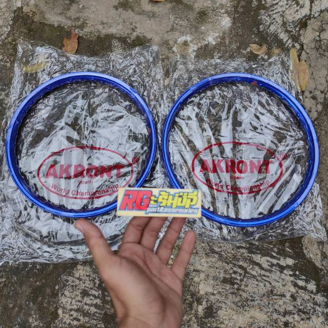 ring velg akront spain dot model lips blue/biru ring 17 1.40 ring 18 1.40 sepasang universal