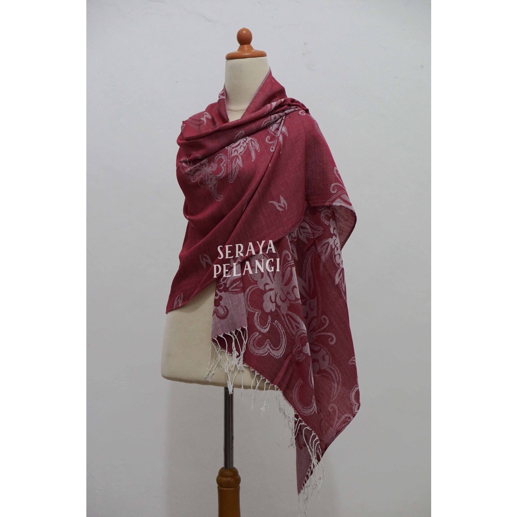 Pashmina Cashmere Motif Kupu-Kupu 05 | Selendang | Scarf | Syal | Shawl | Pasmina | Souvenir | Gift