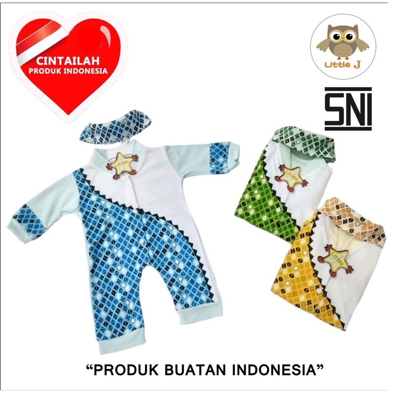 Romper Koko + Kopyah/Kopiah Little J (Sudah SNI)