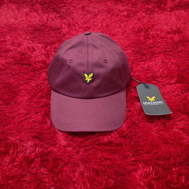Topi Baseball Cap Lyle & Scott Burgundy Original