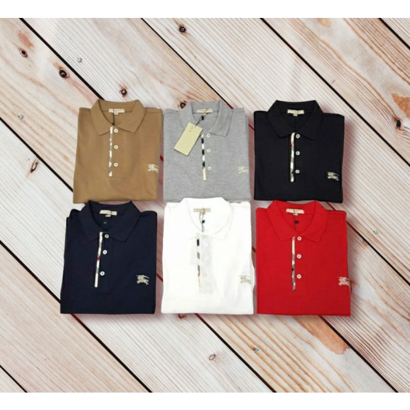 KAOS KERAH BURBERRY PRIA ORIGINAL IMPORT/KERAH CASUAL TRENDY QUANLITY