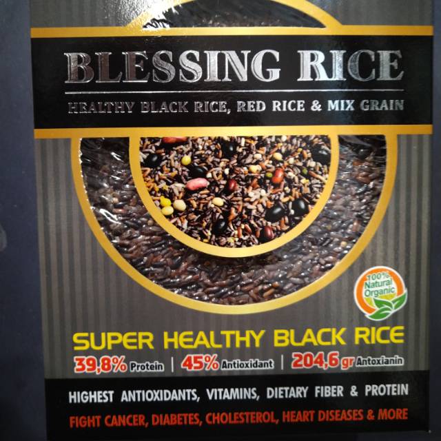 

Blessing rice organic black rice red rice, mix grain 1kg super healthy