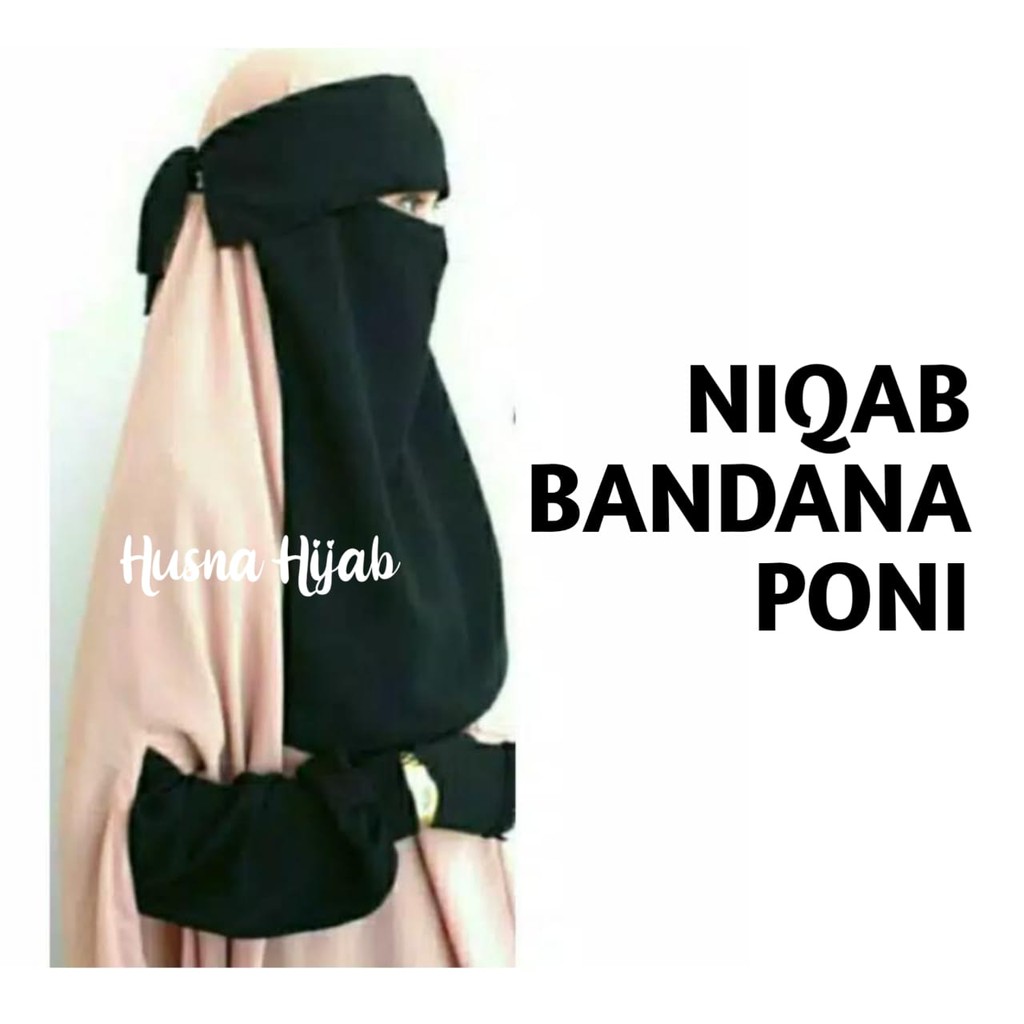 [HUSNA HIJAB] Cadar Bandana Poni / Niqob Bandana Poni / Cadar Poni