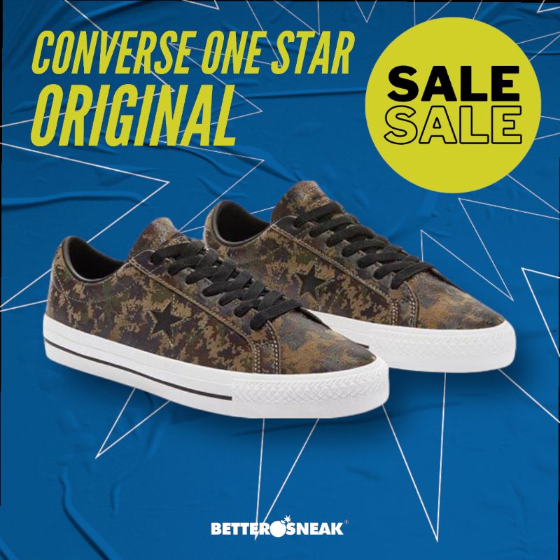 Converse One Star Pro Ox Digital Camo Velvet Brown Herbal White Original Resmi PT MAP