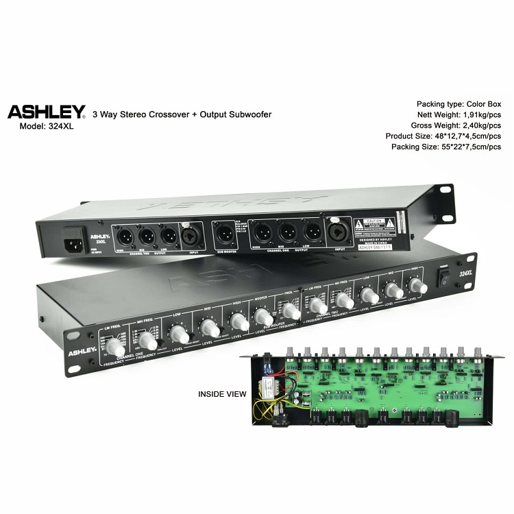 Crosover aktif ASHLEY 324 XL / Crossover Ashley 324 XL + Subwoofer ORIGINAL