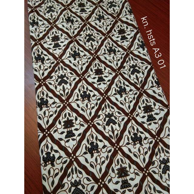 Kain batik motif sidomulyo putih