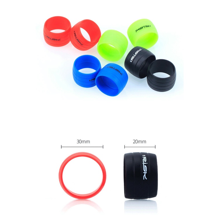 2PCS Cycling Handlebar Tape Fixing Sleeve Silicone Rubber Anti-Skip Road Bike Plugs Waterproof Protective Ring