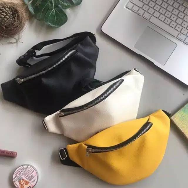 Tas pinggang kulit simple