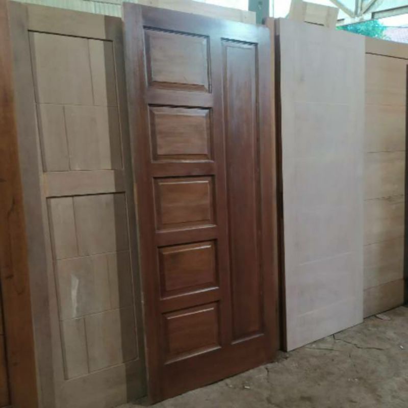 pintu kamar kayu kamper + kusen