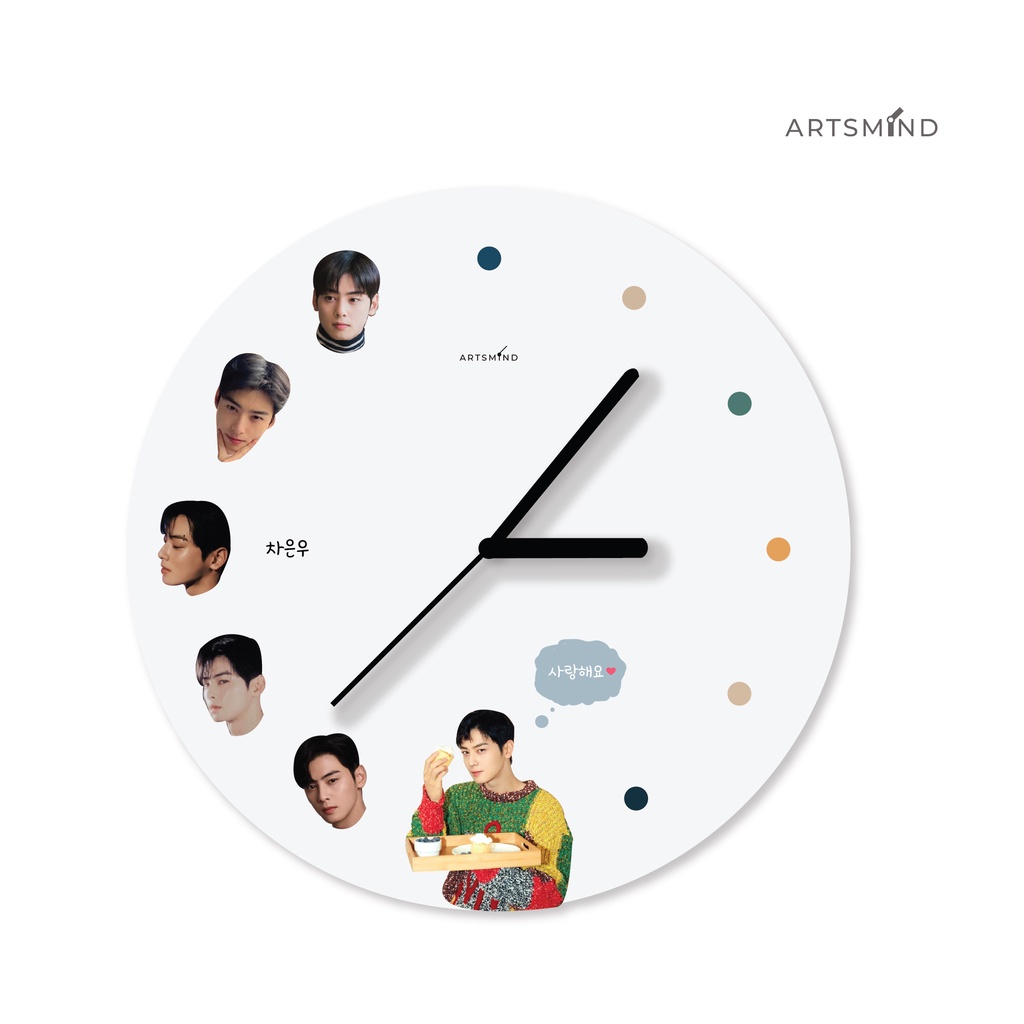 Jam dinding Cha eun Woo ASTRO Kpop Wall clock merchandise gift