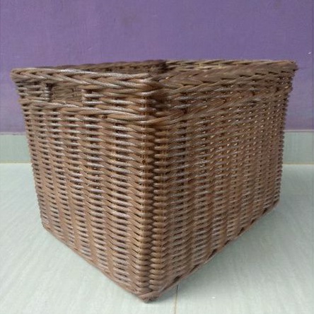 Keranjang rotan persegi kotak murah penyimpanan besar laci 35x30x30 cm