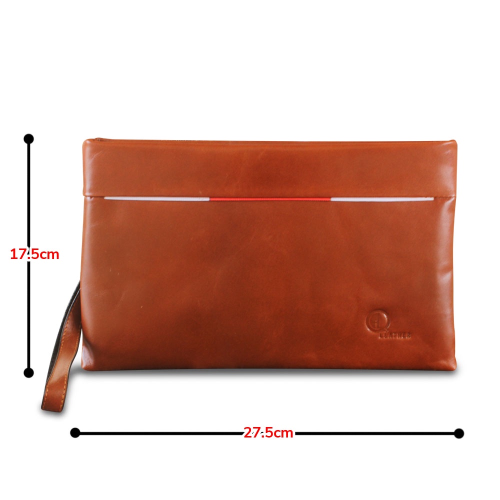 Tas Pouch Bag Clutch Bag Kulit Asli Pria Wanita Handbag Kulit Multifungsi Tas Tangan Pria Wanita HB06 KUALITAS TERJAMIN MEMUASKAN