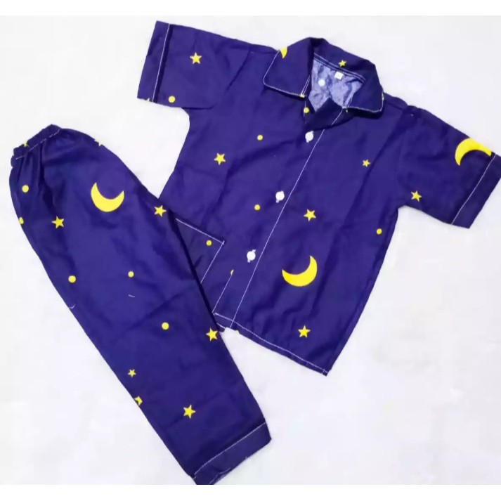 Baju tidur anak motif lengan pendek piyama anak pakaian tidur anak stelan anak baju anak murah terlaris