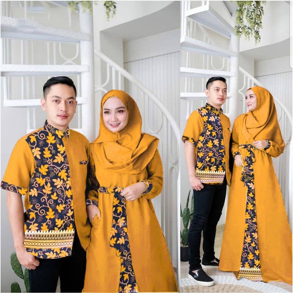 PCS CP COUPLE ZIDAN BATIK PASANGAN KEMEJA COWO DAN GAMIS MAXY CEWE 2 UKURAN L DAN XL MR ADA VIDEO REVIEW ASLI PRODUK