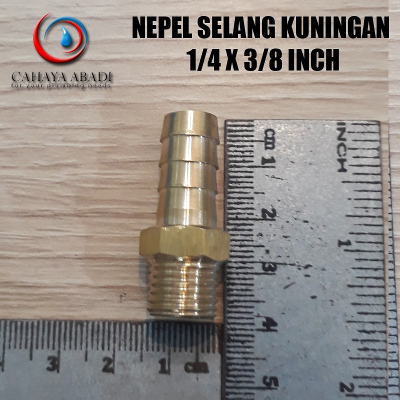 GROSIR - NEPEL SELANG KUNINGAN - 1/4 X 3/8 INCH