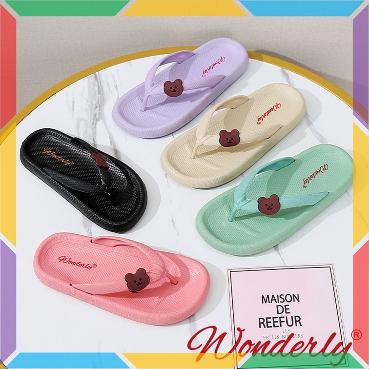 M2288TG Sandal Anak Jepit Wanita Bear Anti Slip Wonderly Sendal Anak Cewek Karet Jelly Empuk Premium Glanzton