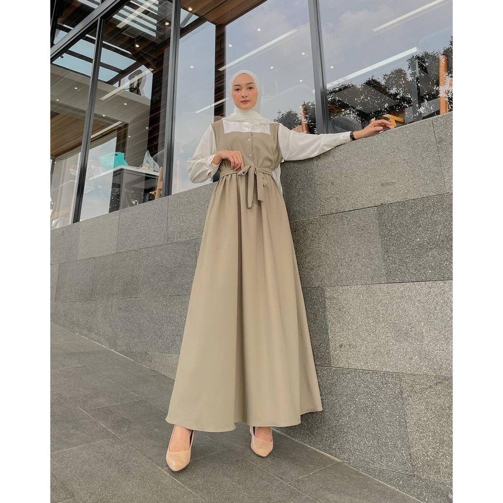 Ivon Dress Maxy l Gamis Terusan Wanita Muslim Fashion Terlaris