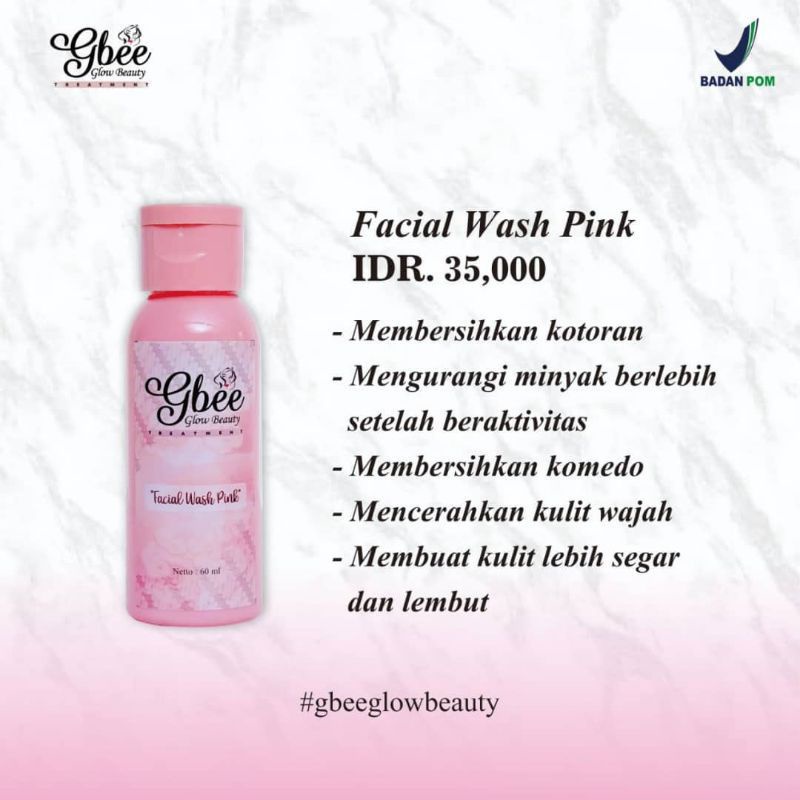 GBEE GLOW BEAUTY (NORMAL/PINK) SKINCARE BPOM