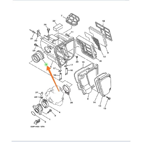 KARET JOINT KARBU KARBURATOR KE BOX FILTER UDARA SCORPIO ORIGINAL YGP 5BP-E4453-00