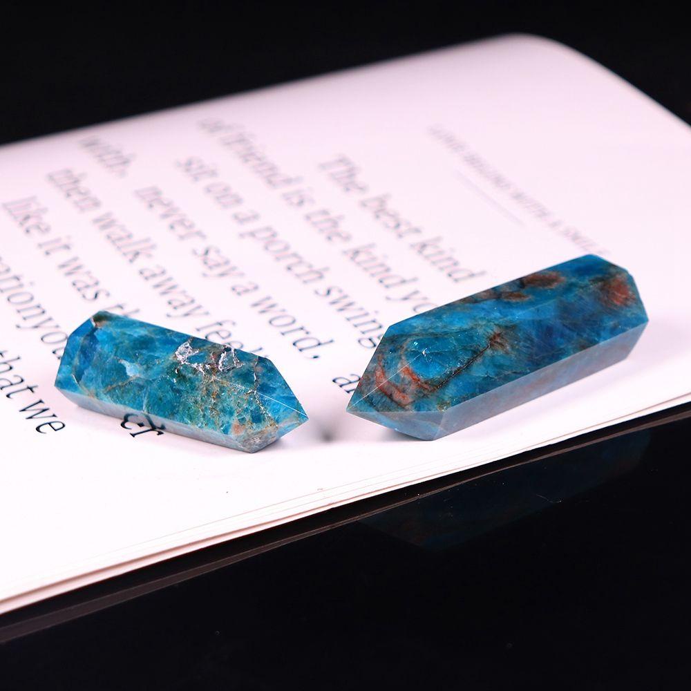 Agustinina Batu Kristal Alami DIY Tongkat Obelisk Akik Hexagonal Kolom Rohani Kerajinan Tangan Hexagonal Quartz Hiasan Meja Batu Penyembuhan