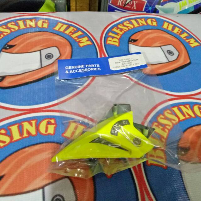 VENTILASI TOP VENT 1 HELM FULL FACE NHK GP PRO WARANA YELOW FKO GLOSSY