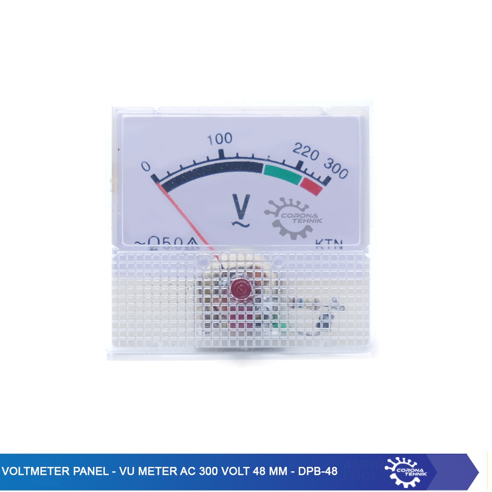 DPB-48 - Voltmeter Panel - VU Meter AC 300 Volt 48 mm