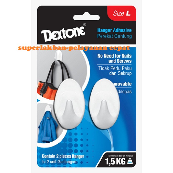 Gantungan Baju Dextone Cantolan Dinding Baju Perekat Kapstok Tempel Adhesives Hanger