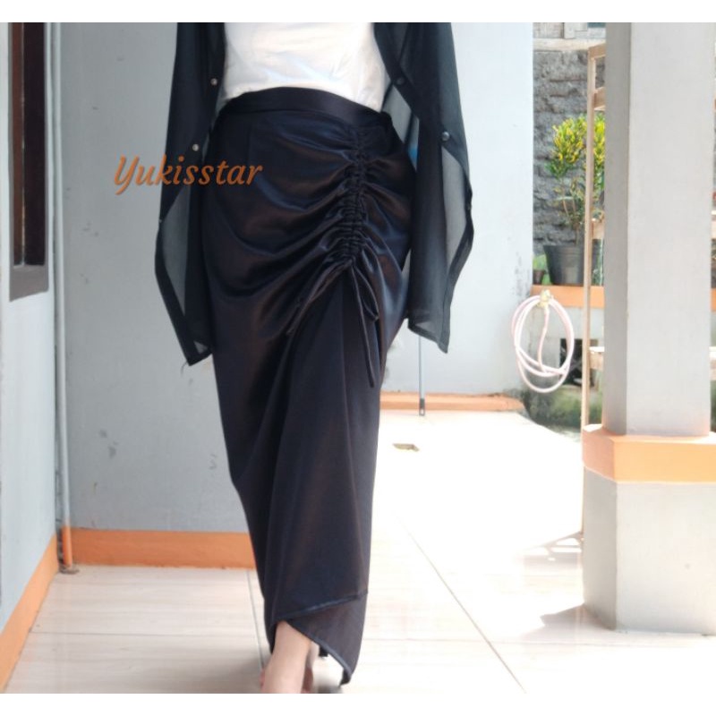 Pearl Sateen Skirt / Rok Satin Serut / Rok Satin  / Rok Span Serut / Rok Serut Korea