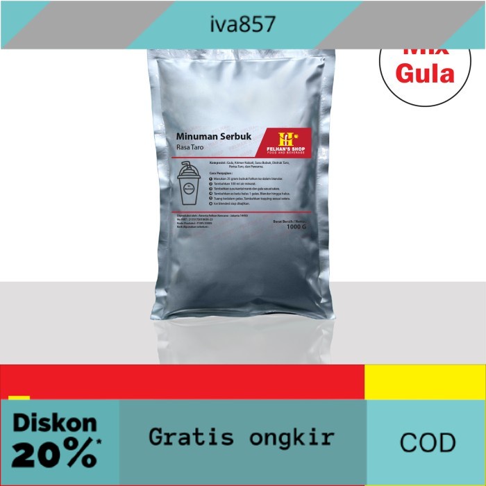 

PROMO (1 Kg) Taro Premix Milkshake / Bubble Powder Drink GRATIS ONGKIR