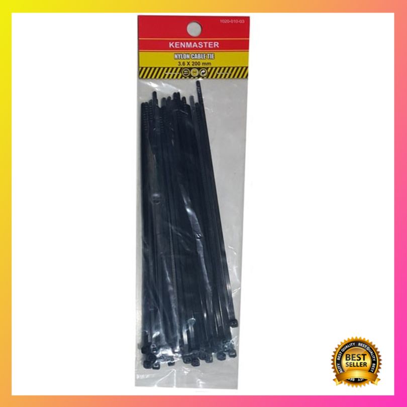 

Diskon Kenmaster Cable Ties 3.6X200mm 50Pcs Black