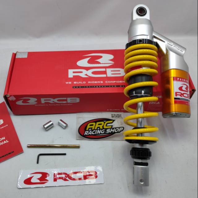 Shock RCB matic SB 5 330 tabung atas segitiga original racing boy vario scoopy beat esp fi yellow