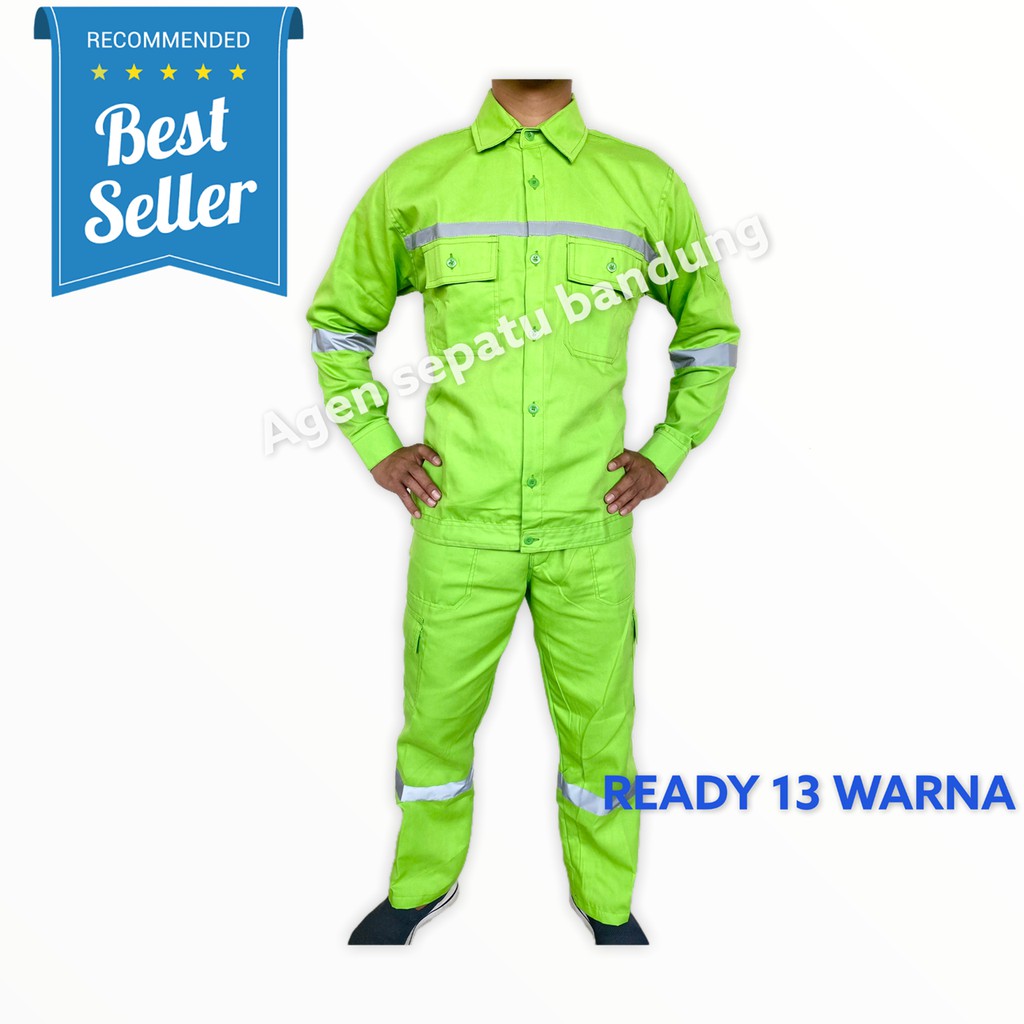 Grosir Wearpack safety model setelan baju + celana Katelpak / werpak / wearpak