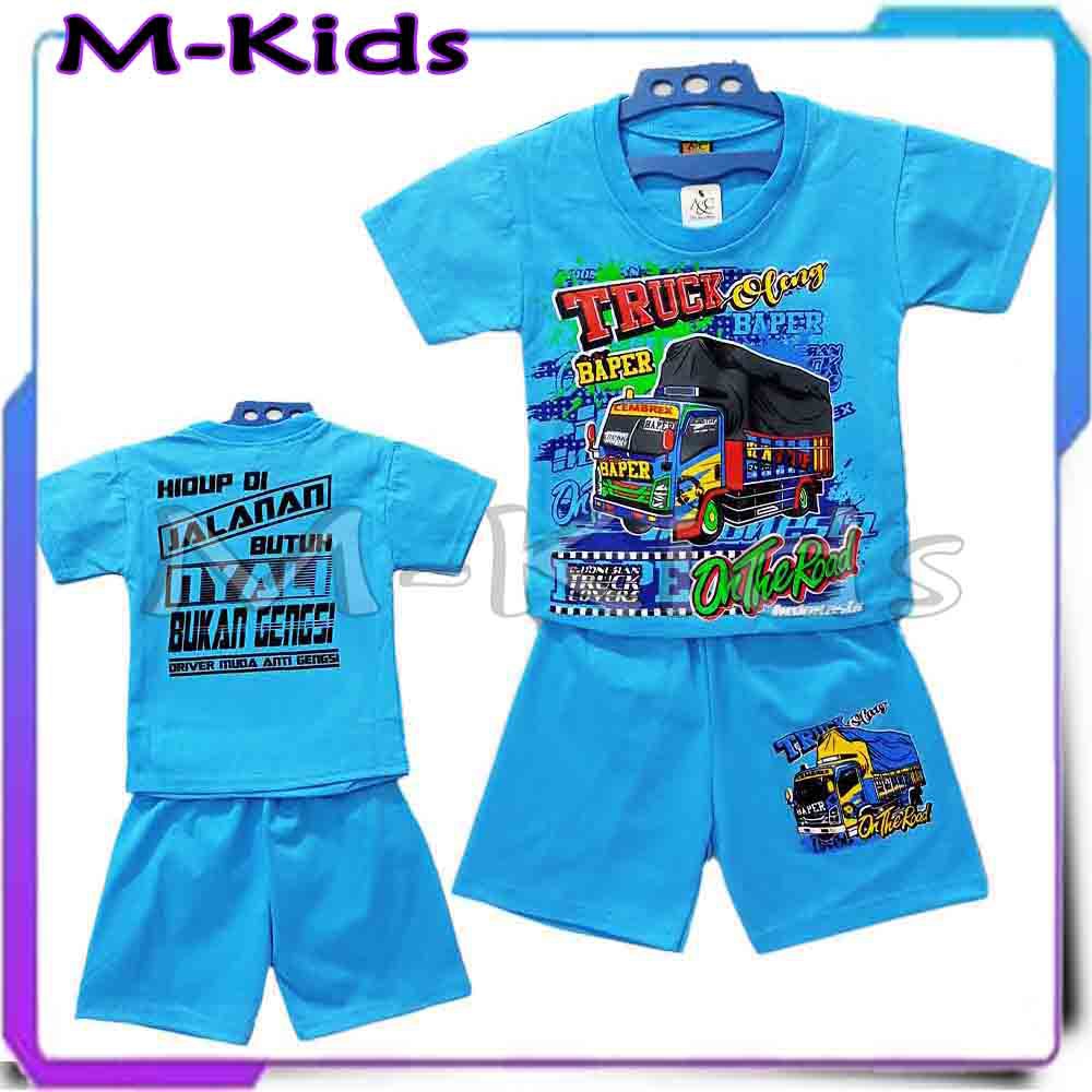 MKids88 - Baju Setelan KAOS Anak Gambar Truck Oleng / Truk Oleng