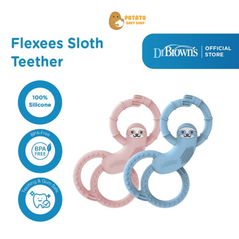 Dr Brown's Sloth Long Limbed Silicone Teether - DrBrown