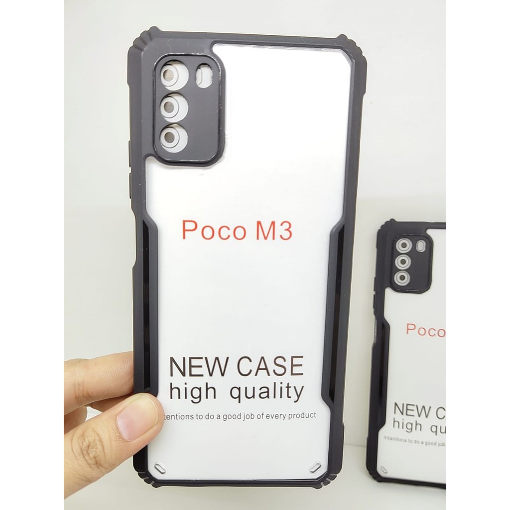 Anti Shocking Xiaomi Poco M5/F4 5G / F4 GT / M3 / Redmi K40S / Redmi K50 Gaming Hardcase Fusion List Hitam Acrylic Case