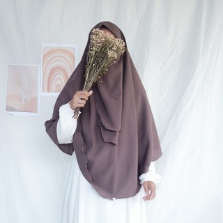 Khimar  instan set cadar  tanpa pet / Best seller khimar oval free cadar bisa COD-mauve