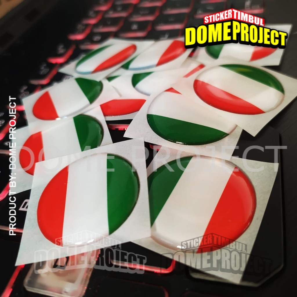 STIKER MOTOR EMBLEM 3D LOGO ITALI ITALY KALIPER REM AKSESORIS YAMAHA HONDA SUZUZI KAWASAKI AESTHETIC KEREN