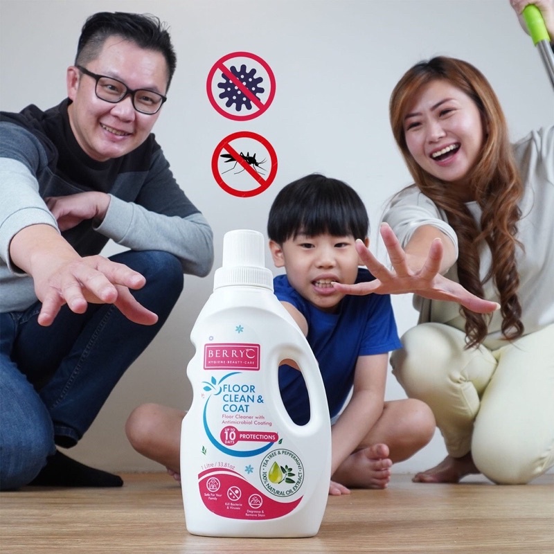 BERRYC Floor Cleaner &amp; Coat 1L / Pembersih Lantai