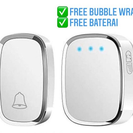 [COD] Bell Rumah Tanpa Kabel Anti Air dilengkapi Smart Alarm Nirkabel 36 Nada I Wireless Door Bell